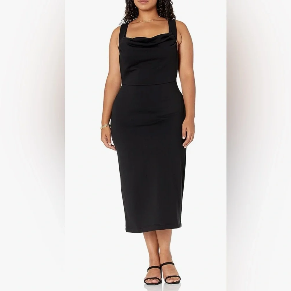 NWT Making the Cut Winning Look Andrea Solid Black Sleeveless Dress Size XL - Picture 2 of 14